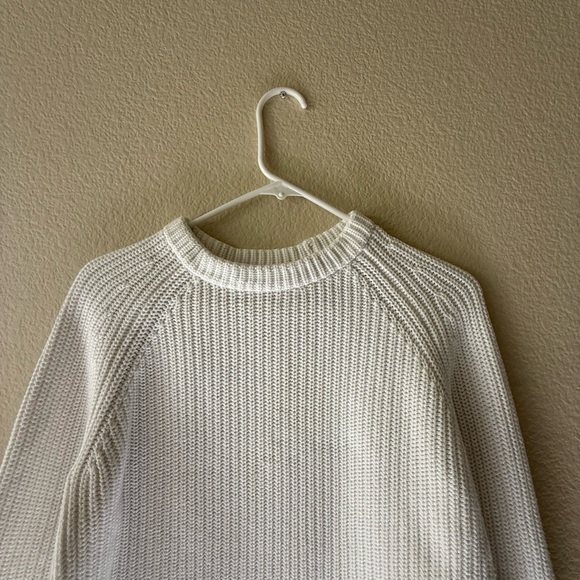 Quince Cream Ribbed Knit Pullover - Picture 2 of 13